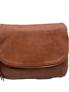 Miztique Brown Leather Hobo Crossbody Purse